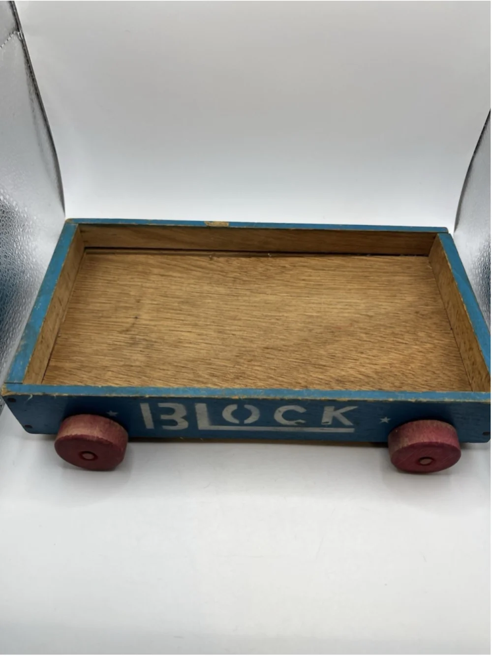 Vintage Wood Block Wagon Toy Disney? SEE ALL HARD TO FIND